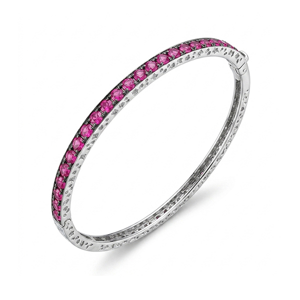 18K Ruby Bangle Bracelet